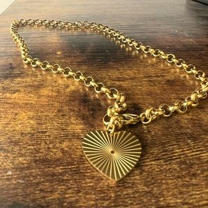 Bohemian Boho Chic Summer 18k gold plated Stainless Steel Heart Pendant Necklace